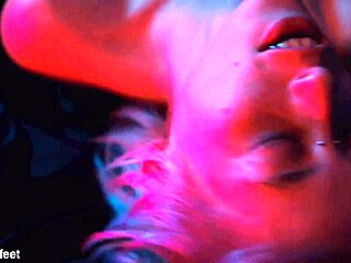 Acidalia dives into wet pussy licking toes while couple fucks hardcore foot fetish