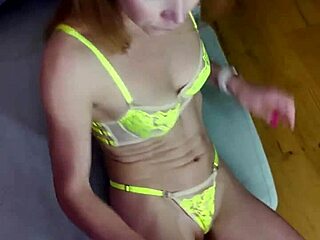 petite beauty moans in underwear pov gets facial cumshot doggystyle