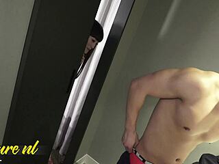 Shaved Japanese Milf Spreads for Stepson's Creampie Ride
