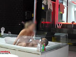 Punished Cuckold Watches Stud Bareback Bathtub Pounding Deep