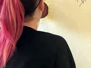 i found gloryhole's hole an- and deepthroated that monster cock cum explosion outdoor