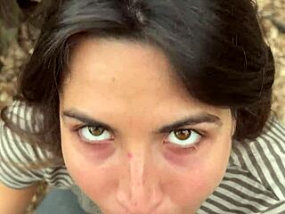 i told him film me sucking his cock outdoors then swallow cum