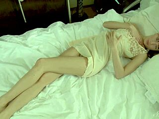 Slim Brunette Valia Z Rides Huge Dildo to Shaking Orgasm in Lingerie