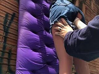 🍑 pounding married ass with sex toy in the favela