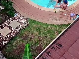 neighbors orgy in pool missionary muff diving wet pussy