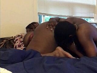 eatin that shaved pussy from back til she squirts cum all over ughh