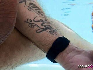 german old tourist raw fucks latina poolside on balcony
