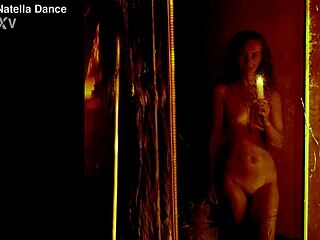 me posing in magic mirror at elton-village ranch haven
