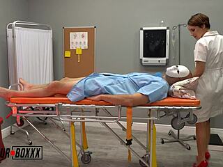 Nurse Natalie Gives Perfect Patient Handjob Therapy