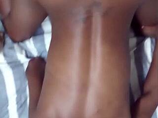 cute petite ebony slut gets fucked hard by white guy in homemade interracial action. juicy tight pussy takes every inch 😈🔥