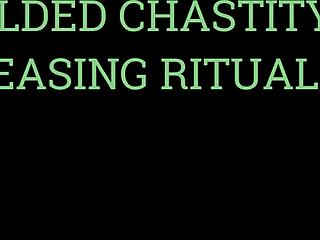 blindfolded slave endures goddess facesitting foot gagging ass finger sucking chastity tease