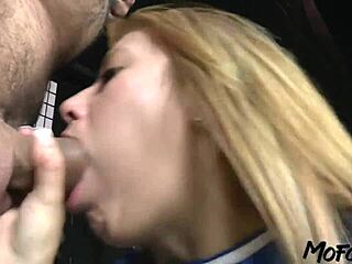 Real Amateur 18-Year-Old Cheerleader Deepthroats Daddy's Monster Cock Then Rough Assfucking Homemade