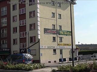 tourist explores frankfurt's eroscenter amor outside germany