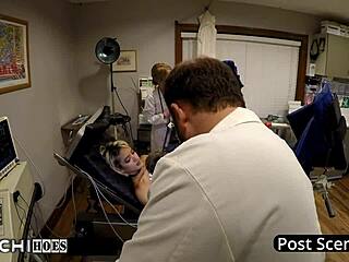 channy crossfire moans from dr hitachi's vibrating pussy treatments