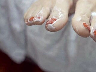 dream of my cute feet domination as i spit cream and make you lick toes clean