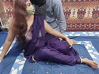 horny indian bhabhi feels gorgeous in saree during rough anal sex with huge tits bouncing