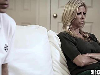 Stepmom seduces stepson and girlfriend