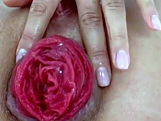 Destroyed juicy prolapse asshole in extreme close-up anal play!