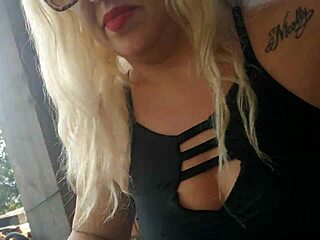 blonde latina backyard blowjob cum in mouth miniskirt