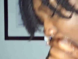 big round ebony ass sways outdoor before deepthroating bbc to cum