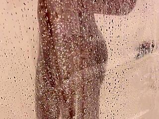 watch petite asian shave smooth in steamy shower?