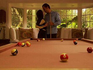 Wife Loses Pool Game and Offers Shaved Ass to Husband in Lingerie