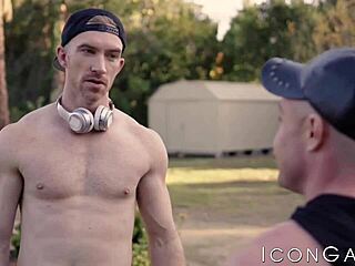 Handsome jock nick fitt bareback fucks blonde gay after bj