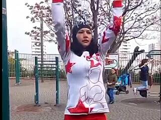 tildzo serbian pornstar trained to tease outdoors in public