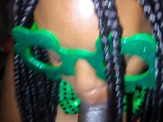 Sloppy Ebony Deepthroat Holiday