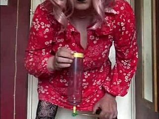 crossdresser wants to swallow piss