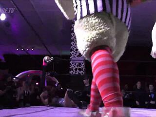 cute girls wrestle in superb scrap