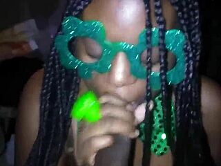 Sloppy Ebony Deepthroat Holiday