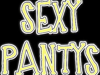 a stranger tries on panties then sucks cock in them