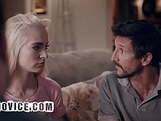 Blonde Stepdaughter Dped By Teacher And Stepdad