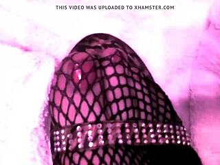 crossdresser enjoys feet and piss fun with dickgirls