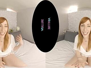 Fiery redhead shows her skills with toys