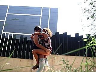 Public sex adventure in the city woods