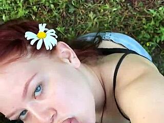 blowjob deep in the forest with a friend
