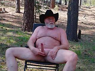 simscristian05 relaxing naked at camp in sheer