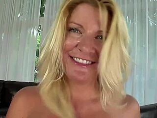 blonde with big tits takes a rough cock